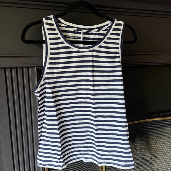NWOT J. Crew navy and white girlfriend tank - Picture 2 of 3